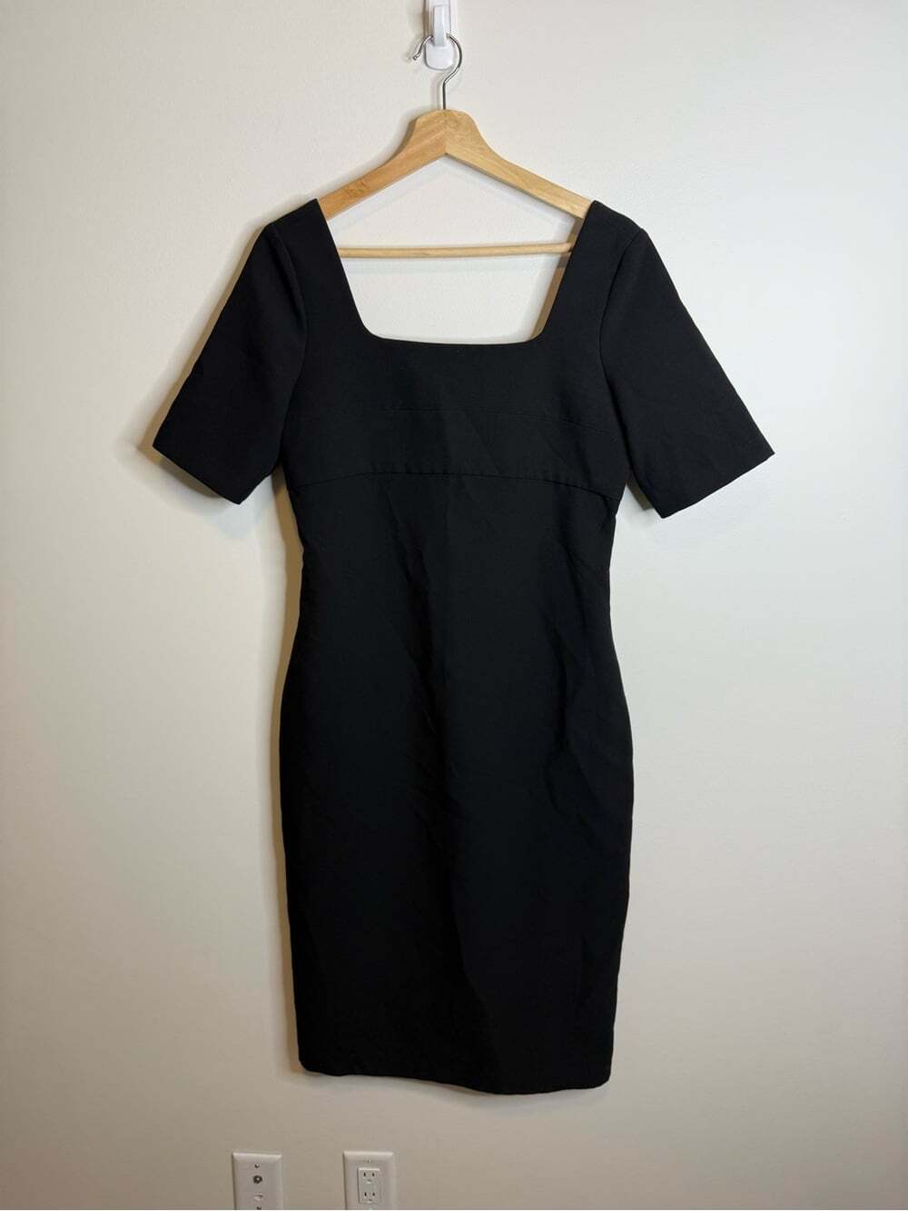 Cooper St Black Square-Neck Midi Dress Australia size 8